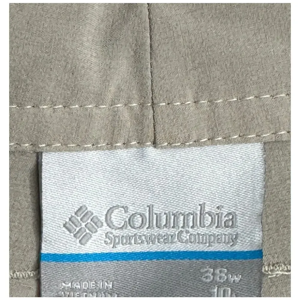 Columbia Men 38 Tan Cargo Shorts Walking Hiking Golf Outdoor Pockets VGC